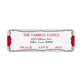 Festivals Peace Liebe & Joy Christmas Label