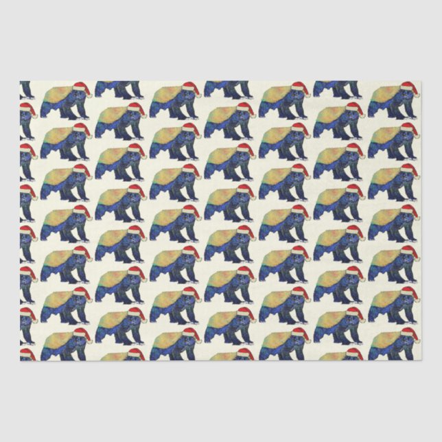 Festivals Psychedelic Honey Badger Badass Weihnach Seidenpapier (Vorderseite)