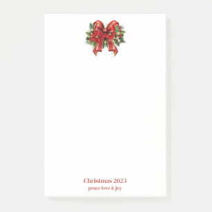 Festivals Red and Gold Weihnachtsbow Post-it Klebezettel