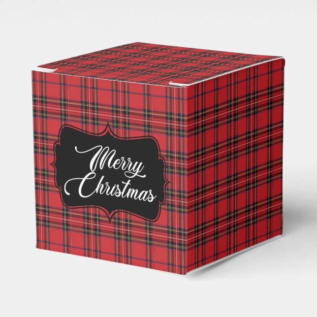 Festivals Red & Black Kariert Christmas Fevor Box Geschenkschachtel (Vorderseite)