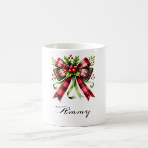 Festivals Red Bow & Holly Weihnachten Tasse