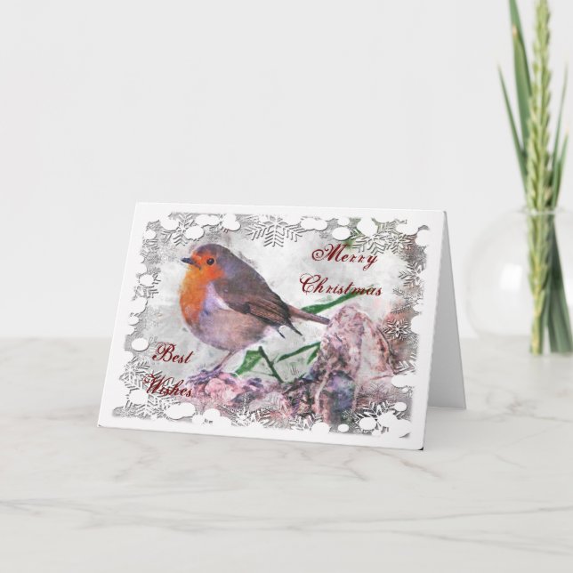 Festivals Robin Christmas Card Feiertagskarte (Vorderseite)