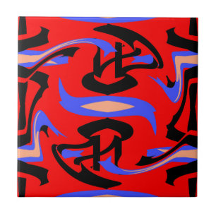 Festivals Rote Indische und Japanische Kunstmischu Fliese