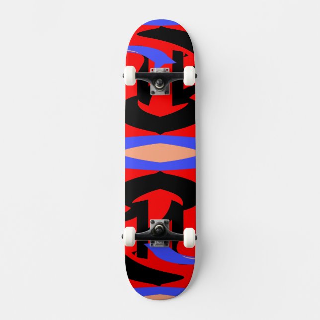 Festivals Rote Indische und Japanische Kunstmischu Skateboard (Vorderseite)