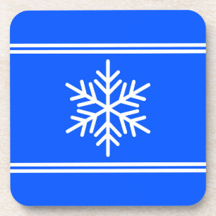 Festivals Royal Blue White Racing Streifen Schneef Getränkeuntersetzer