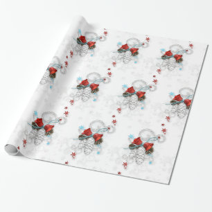 Festivals Silber Cones Geschenkpapier