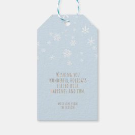 Festivals Snowflakes Botschaft Blauer Weihnachtsfe Geschenkanhänger