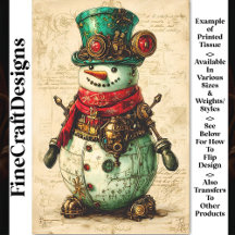 Festivals Snowman Steampunk Vibe BL1 Decoupage
