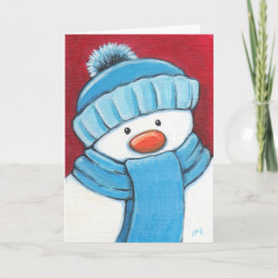 Festivals Snowman Weihnachtskarte Feiertagskarte