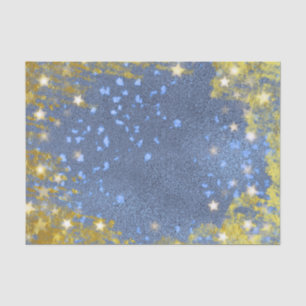 Festivals Starry Glittery Blau und Gold Moderner G Seidenpapier