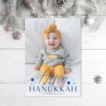 Festivals Starry Happy Hanukkah Blue Foto