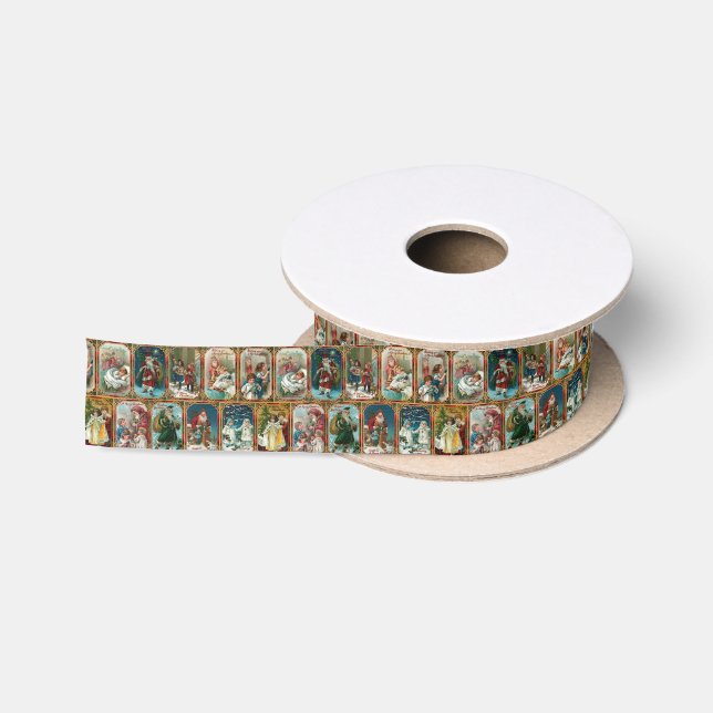 Festivals Verzierte Viktorianische Weihnachtskarte Satinband (Spule)