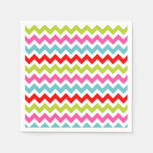 Festivals Zickzack Muster - Retro Holiday Streifen Serviette
