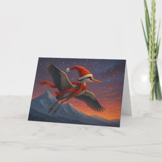 Festive. À plumes. Fabuleux. Carte de Noël (Devant)