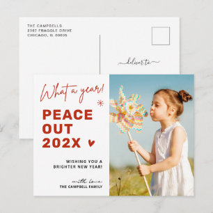 Festive Abschiedsfrieden 2024 Weihnachts-Foto Feiertagspostkarte