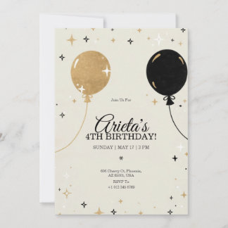 Festive and elegant birthday invitation  einladung