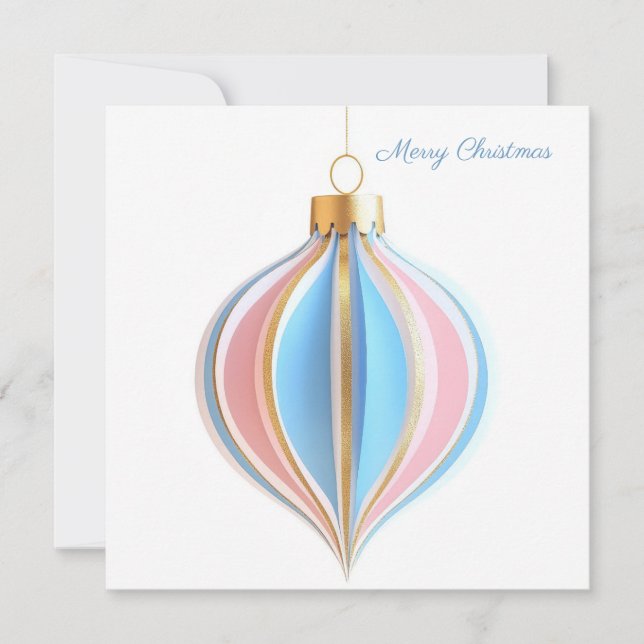 Festive and elegant Christmas Bauble Greeting  Karte (Vorderseite)
