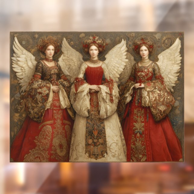 Festive Angels Fensteraufkleber (Blatt 2)