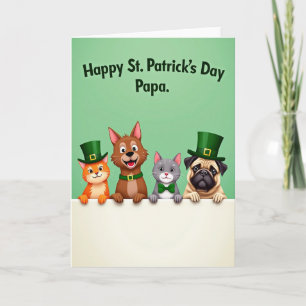 Festive Animal Friends Faux Gold Karte