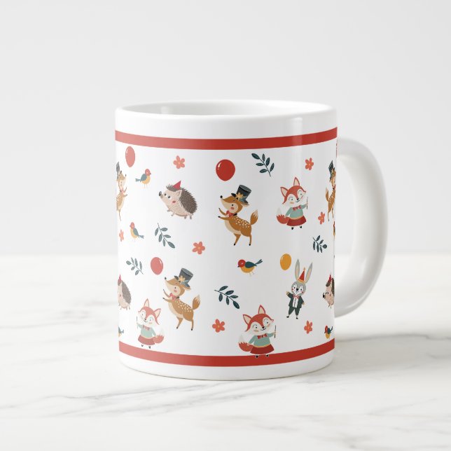 Festive animals  Jumbo-Tasse (Vorderseite Rechts)
