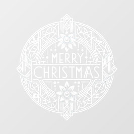 Festive Art Deco Frohe Weihnachtsklingeln Fensteraufkleber