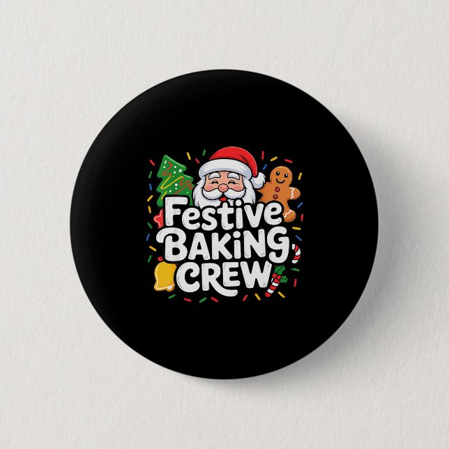 Festive Baking Crew Soft Palette Holiday Family Ch Button (Vorderseite)