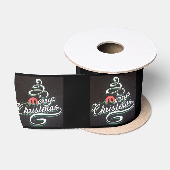 Festive Black Mopar Pretty Christmas Gift Ribbon Satinband (Spule)