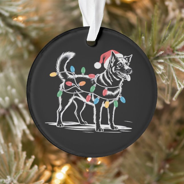 Festive Blue Heeler Christmas Holiday Cattle Dog  (Arbre)