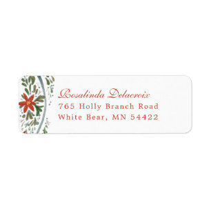 Festive Blue Ribbon und Poinsettia Traditionelle
