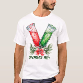 Festive Chemistry Test Tube Pun Art T-Shirt