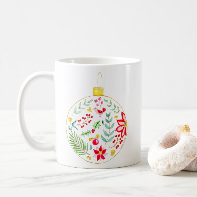 Festive Christmas Ball  Kaffeetasse (Mit Donut)