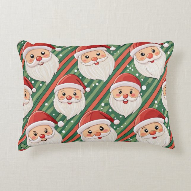 Festive Christmas Lumbar Pillow – Cheerful Holiday Dekokissen (Vorderseite)