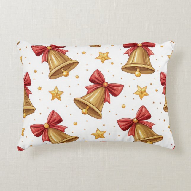 Festive Christmas Lumbar Pillow – Cheerful Holiday Dekokissen (Vorderseite)