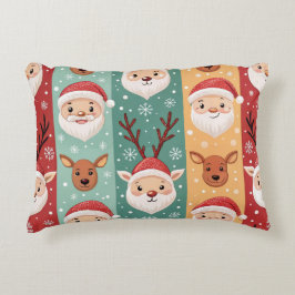 Festive Christmas Lumbar Pillow – Cheerful Holiday Dekokissen