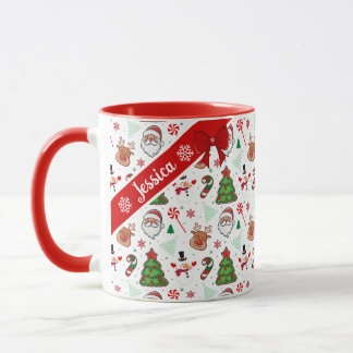 Festive Christmas Mug – Santa & Reindeer