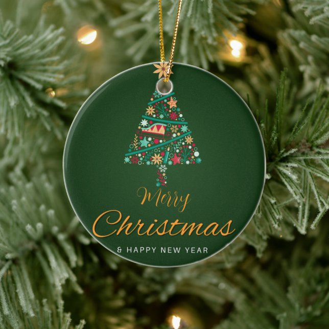 Festive Christmas Ornaments Keramik Ornament (Baum)