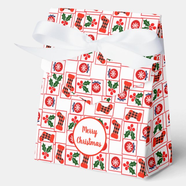 Festive Christmas pattern Geschenkschachtel (Vorderseite)