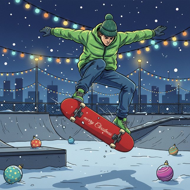 Festive Christmas Skateboard Perfect Gift Idea (Festive Christmas Skateboard Perfect Gift Idea)