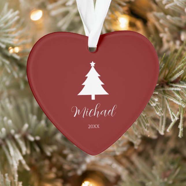 Festive Christmas Tree Heart-Shaped Mark Ornament (Baum)