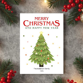 Festive Christmas Tree Holiday Greeting Card Feiertagskarte