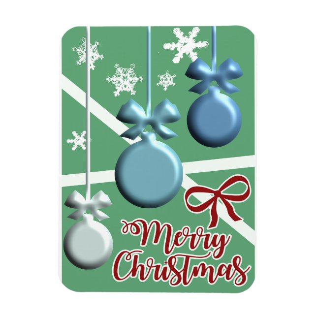 Festive Christmas Tree Holiday Greeting Card Magnet (Vertikal)