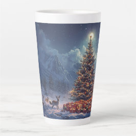Festive Christmas Tree with Cozy Winter Design gif Milchtasse
