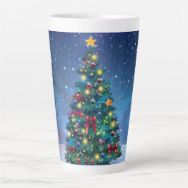 Festive Christmas Tree with Cozy Winter Design gif Milchtasse