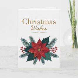 Festive Christmas Wishes Card for Holiday Season Karte