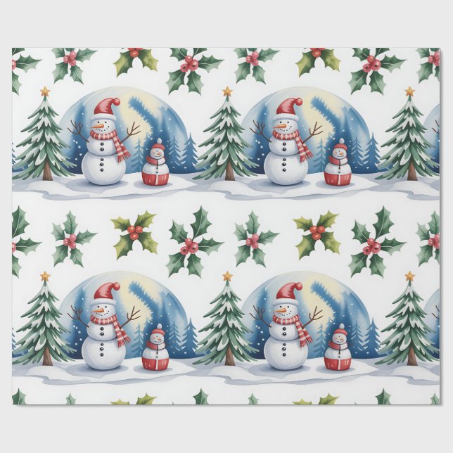 Festive Christmas Wrapping Paper Collection Geschenkpapier (Flach)