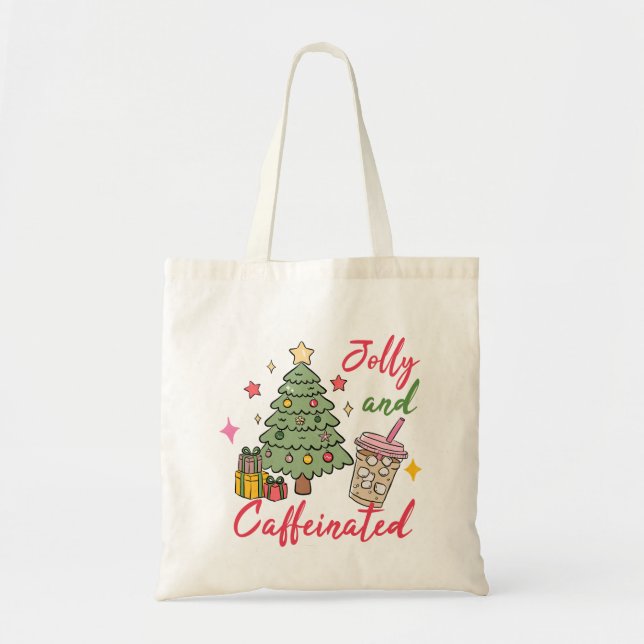Festive Coffee Christmas Tote Bag Tragetasche (Vorne)