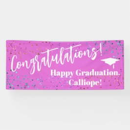 Festive Confetti Herzlichen Glückwunsch Graduate Banner
