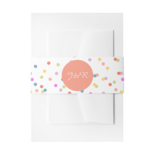 Festive Confetti Hochzeit Einladung Bündner Bands Einladungsbanderole