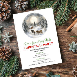 Festive Cozy Winter Scene Christmas Invitation Einladung