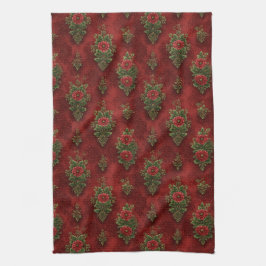 Festive Damask  Geschirrtuch